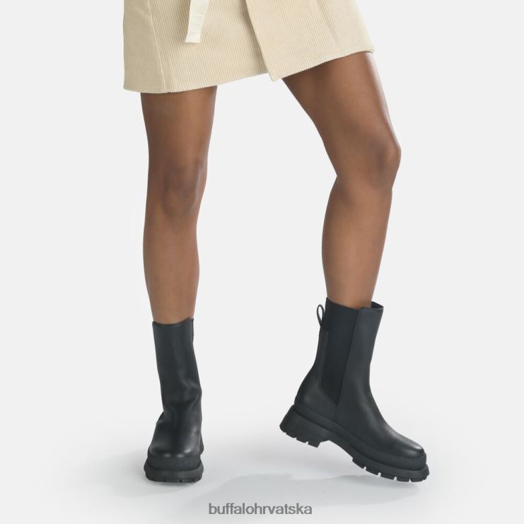 crno Buffalo shari bootie ravne veganske |čizme TDD6T639